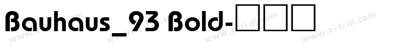 Bauhaus_93 Bold字体转换